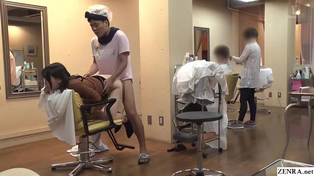 Japanese risky public sex in hair salon Rui Hizuki